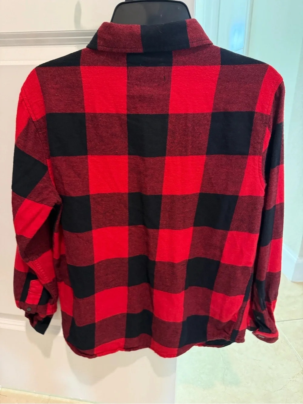 Old Navy Red and Black Buffalo Plaid Button-Down Shirt